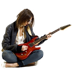 Image showing rock girl playing