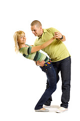 Image showing Young couple dancing