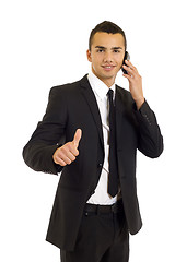 Image showing businessman showing thumb up