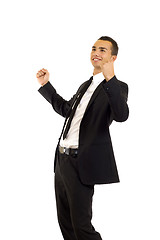 Image showing businessman shouting loudly