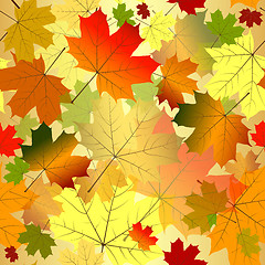 Image showing Floral seamless autumn pattern