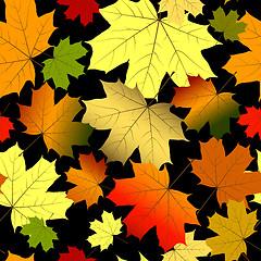 Image showing Floral seamless autumn pattern 