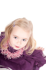 Image showing Studio shot of baby girl in gala dress