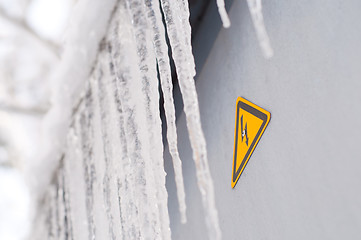 Image showing Dripping icicles