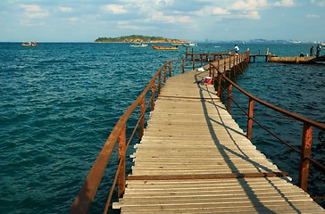 Image showing Old wooden pier.