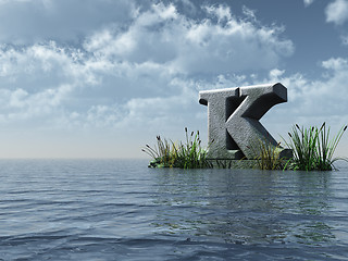 Image showing letter k monument