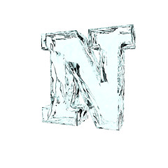 Image showing frozen letter n