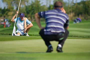 Image showing Royal Trophy golf tournament, Asia vs Europe 2010