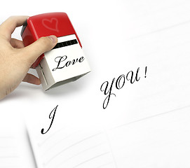 Image showing Love declaration