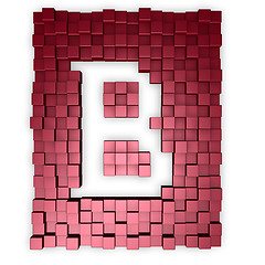 Image showing red cubes makes the letter b