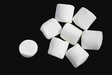 Image showing Marshmallows on black background