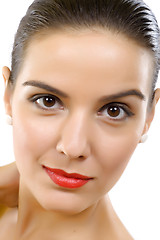 Image showing closeup portrait of attractive young woman 