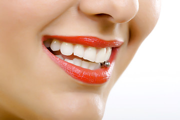 Image showing Tongue piercing