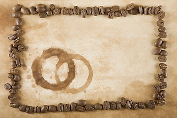 Image showing Coffee Bean Frame and Stain