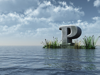 Image showing letter p monument