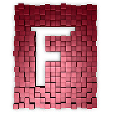 Image showing cubes makes the letter f