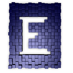Image showing cubes makes the letter e