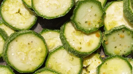 Image showing Courgettes zucchini