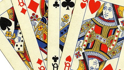 Image showing Poker of queens cards