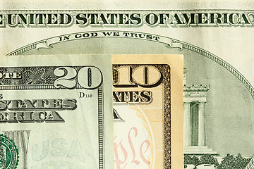 Image showing Year 2010 concept maken from dollar bills