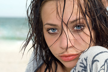 Image showing Pretty blue-eyed woman