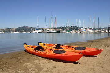 Image showing Sea Kayaks