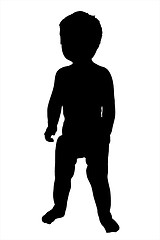 Image showing Toddler Silhouette Illustration