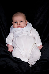 Image showing Newborn Baby Boy in Blessing Outfit