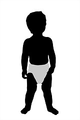 Image showing Toddler Silhouette Illustration