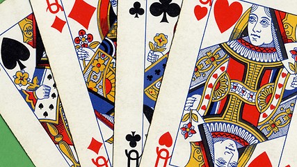 Image showing Poker of queens cards