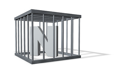 Image showing big N in a cage