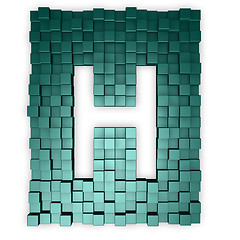 Image showing cubes makes the letter h