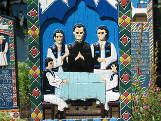 Image showing Merry Cemetery in Sapanta, Maramures, Romania