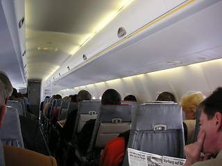 Image showing Passengers on Airplane