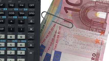 Image showing Money with calculator