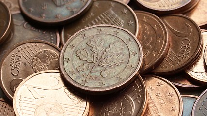 Image showing Euro coins background