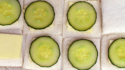 Image showing Cucumber sandwich