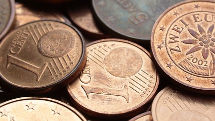 Image showing Euro coins background