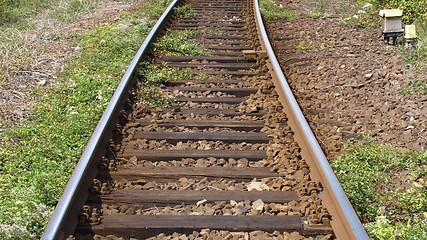 Image showing Railway railroad tracks