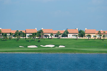 Image showing Houses at a golf course