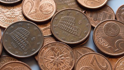 Image showing Euro coins