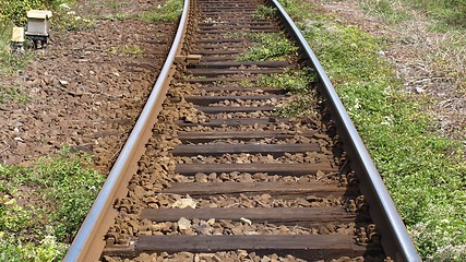 Image showing Railway railroad tracks