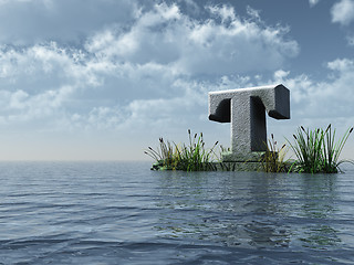 Image showing letter t monument