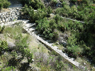 Image showing Stairway in nature. Platres. Cyprus