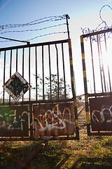 Image showing old gate door