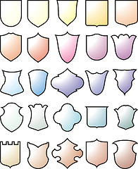 Image showing Shields and Heraldry, vector collection