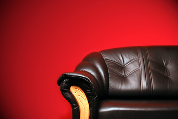 Image showing black sofa 