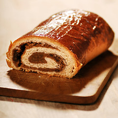 Image showing poppy bread loaf in kitchen