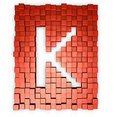 Image showing cubes makes the letter k