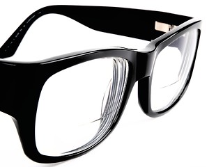 Image showing Black retro eyeglasses